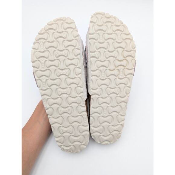 Birkenstock Oita Suede Leather Flat Sandals Women's Gray Size US W8/M6 EU39 - Picture 8 of 11